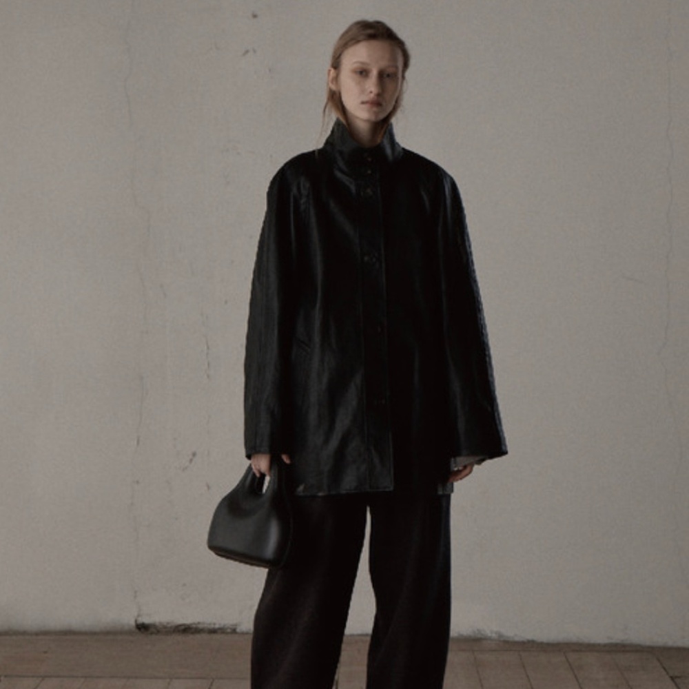 VERSO KR vegan leather blouson coat - Picture 2 of 8